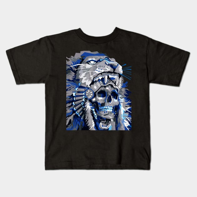 Indian skull Kids T-Shirt by Danwpap2